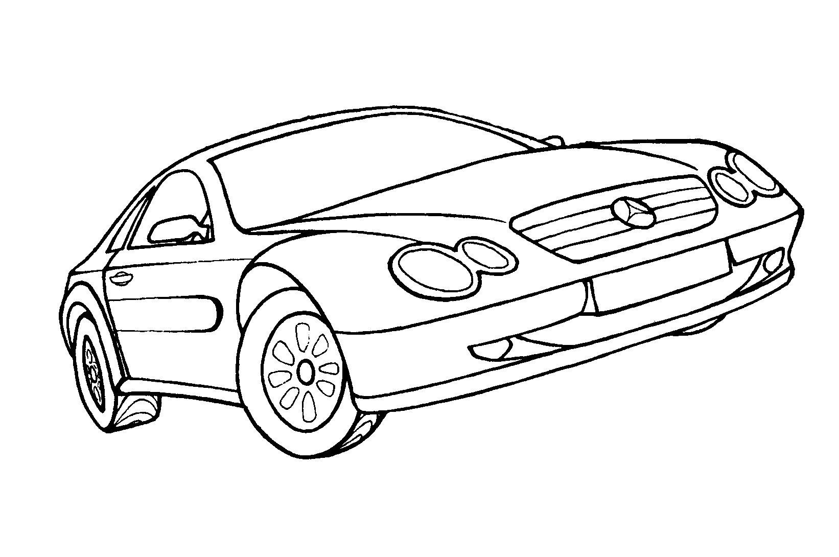 розмальовка Mercedes Benz CL 600