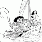 Ваяна і Мауї у човні