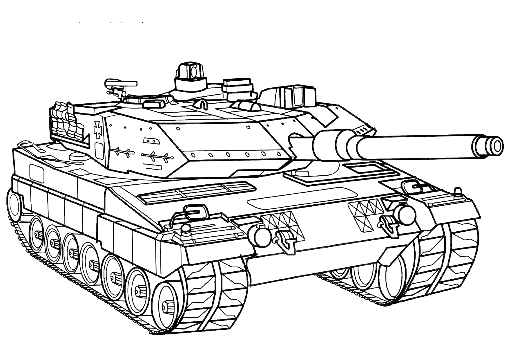 розмальовка Танк Leopard 2 A5