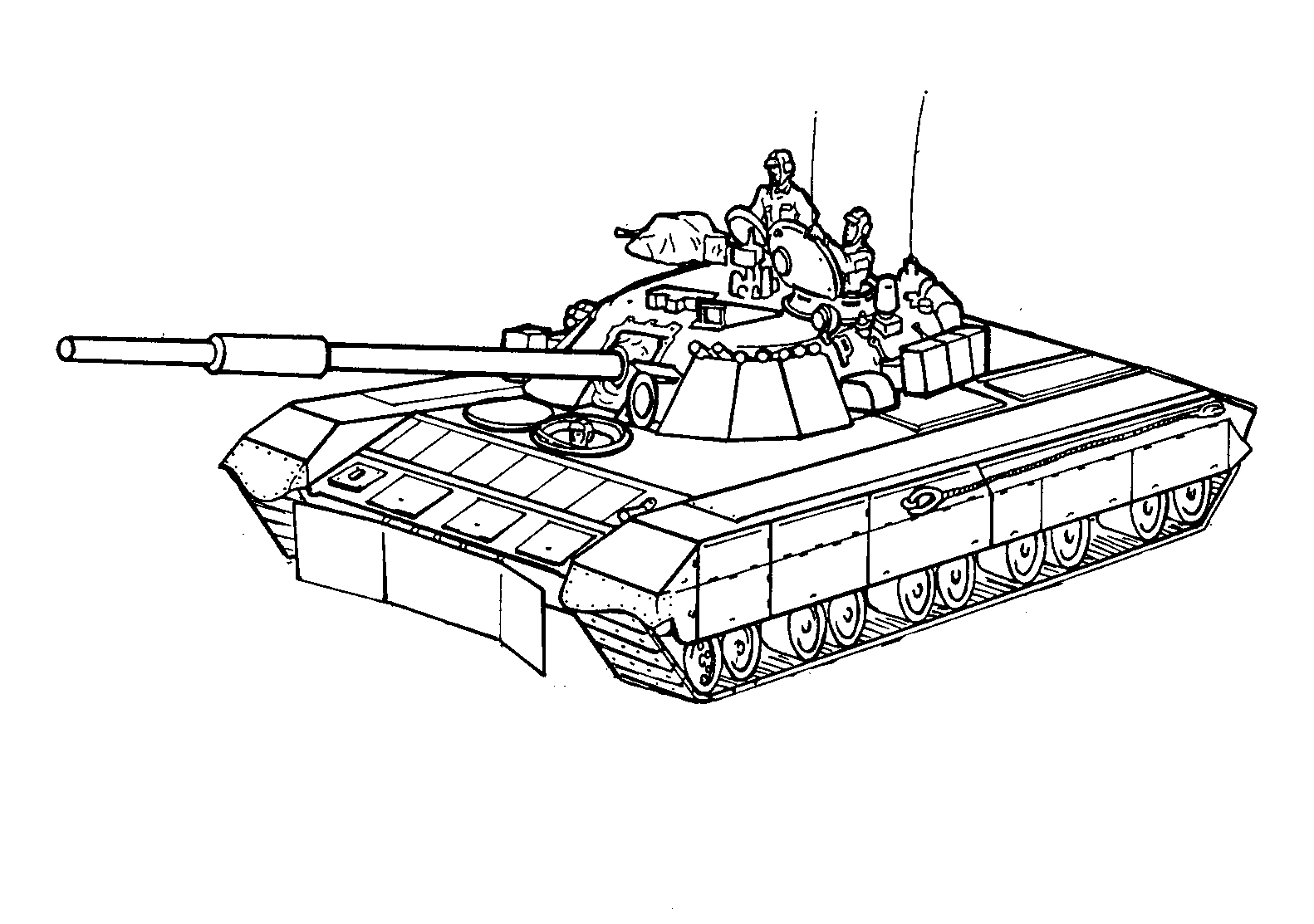 розмальовка Танк Т-85 У